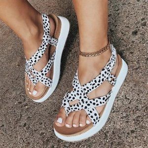 OTBT Springer Sandals in Dalmation